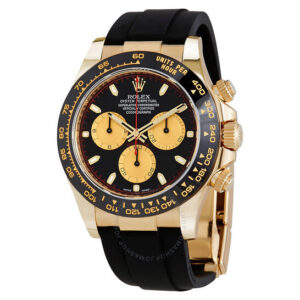 Rolex Cosmograph Daytona 40 Oyster Perpetual 18 ct yellow gold intense black and champagne-colour dial Oysterflex band Reference 116518CBKSO