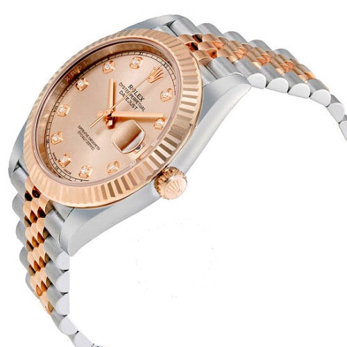 Rolex Datejust 41 Oyster Perpetual Oystersteel and Everose gold Sundust, diamond-set dial Jubilee band Reference 126331 2 Rolex Datejust 41 Oyster Perpetual Oystersteel and Everose gold Sundust, diamond-set dial Jubilee band Reference 126331 - Image 2