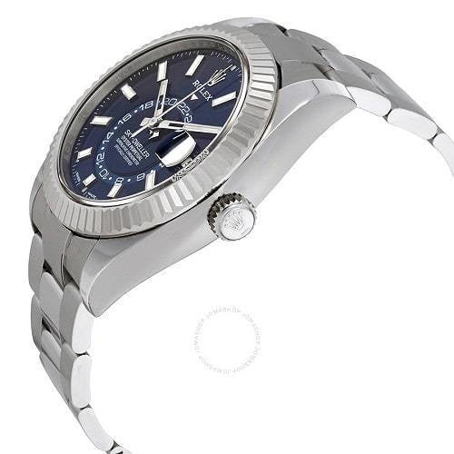 Rolex Sky-Dweller 40 Oyster Perpetual Oystersteel and white gold bright blue dial Oyster band Reference 326934BLSO 2 Sky-Dweller Blue Dial Automatic-Watches-Time Of Replica