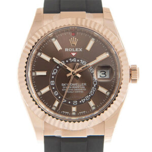 Rolex Sky-Dweller 40 Oyster Perpetual 18 ct Everose gold chocolate dial Oysterflex band Reference 326934BLSO