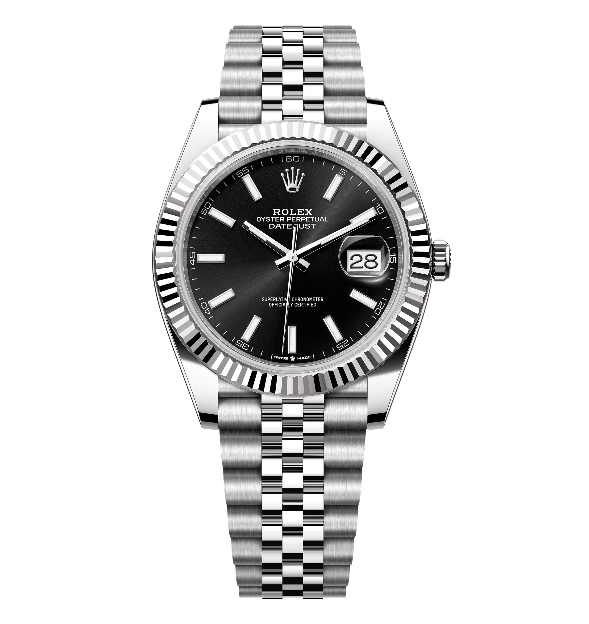 Rolex Datejust 36 Oyster Perpetual Oystersteel and white gold bright black dial Jubilee band Reference 126234 1 Rolex Datejust 36 Oyster Perpetual Oystersteel and white gold bright black dial Jubilee band Reference 126234