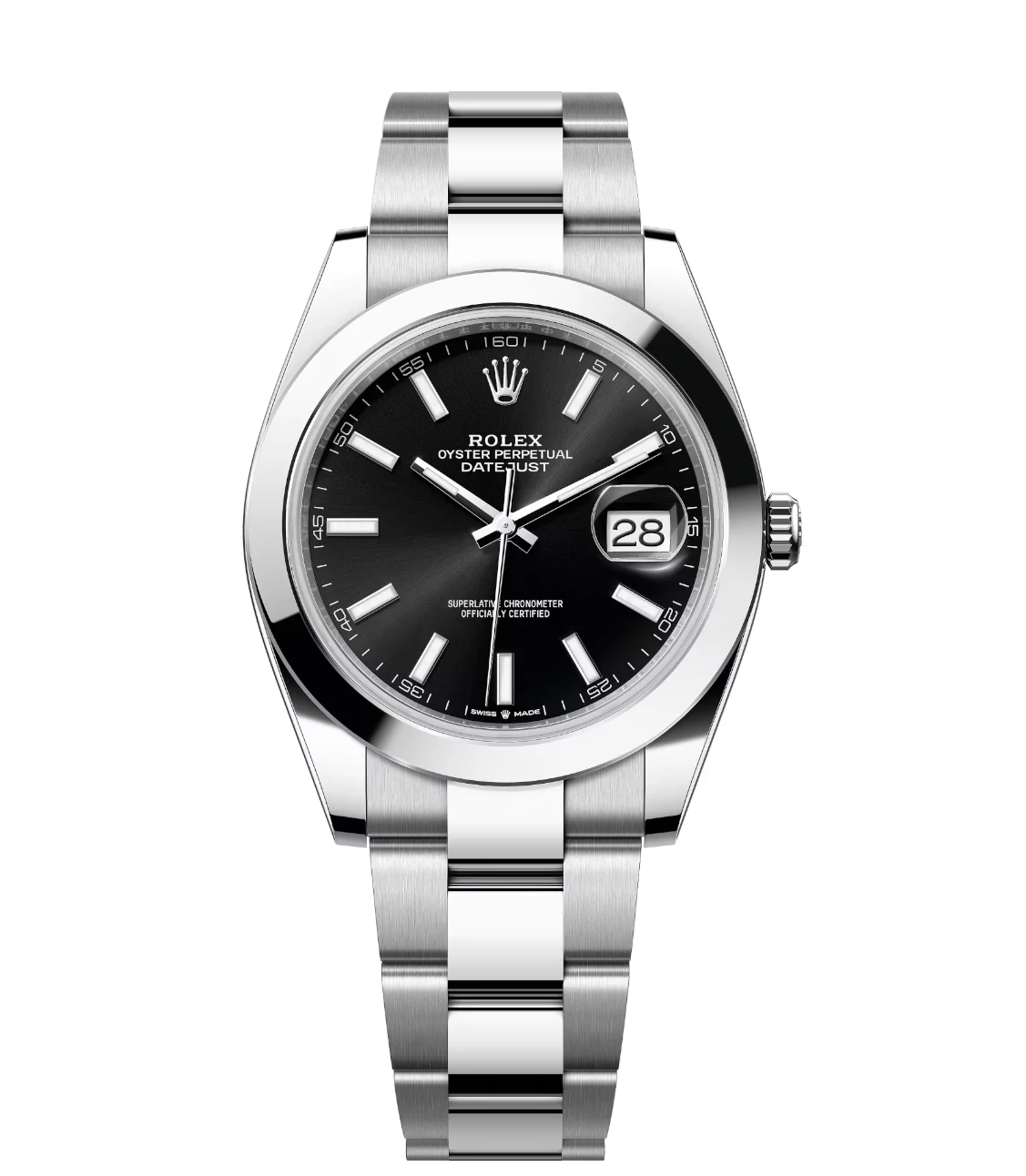 Rolex Datejust 41 Oyster band Perpetual Oystersteel bright black dial Oyster band Reference 126300 1 Rolex Datejust 41 Oyster band Perpetual Oystersteel bright black dial Oyster band Reference 126300