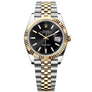 Rolex Datejust 41 Oyster Perpetual Oystersteel and yellow gold bright black dial Jubilee band Reference 126333