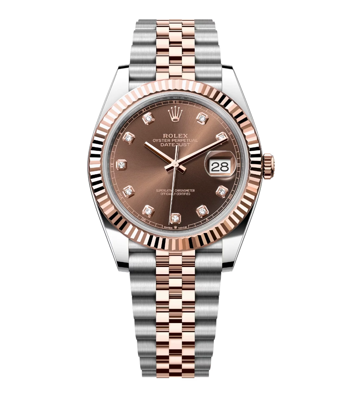 Rolex Datejust 41 Oyster Perpetual Oystersteel and Everose gold chocolate, diamond-set dial Jubilee band Reference 126331 1 Rolex Datejust 41 Oyster Perpetual Oystersteel and Everose gold chocolate, diamond-set dial Jubilee band Reference 126331