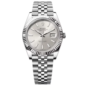 Rolex Datejust 41 Oyster Perpetual Oystersteel and white gold silver dial Jubilee band Reference 126334