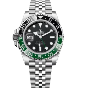 Rolex GMT-Master II "Sprite" Oystersteel black dial Jubilee band Reference 126720VTNR