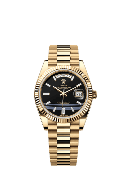 Rolex Day-Date 40 Yellow Gold Black diamond-set Dial Reference 228238 1 Rolex Day-Date 40 Yellow Gold Black diamond-set Dial Reference 228238