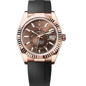 Rolex Sky-Dweller 42 Oyster Perpetual 18 ct Everose gold chocolate dial Oysterflex band Reference 336235