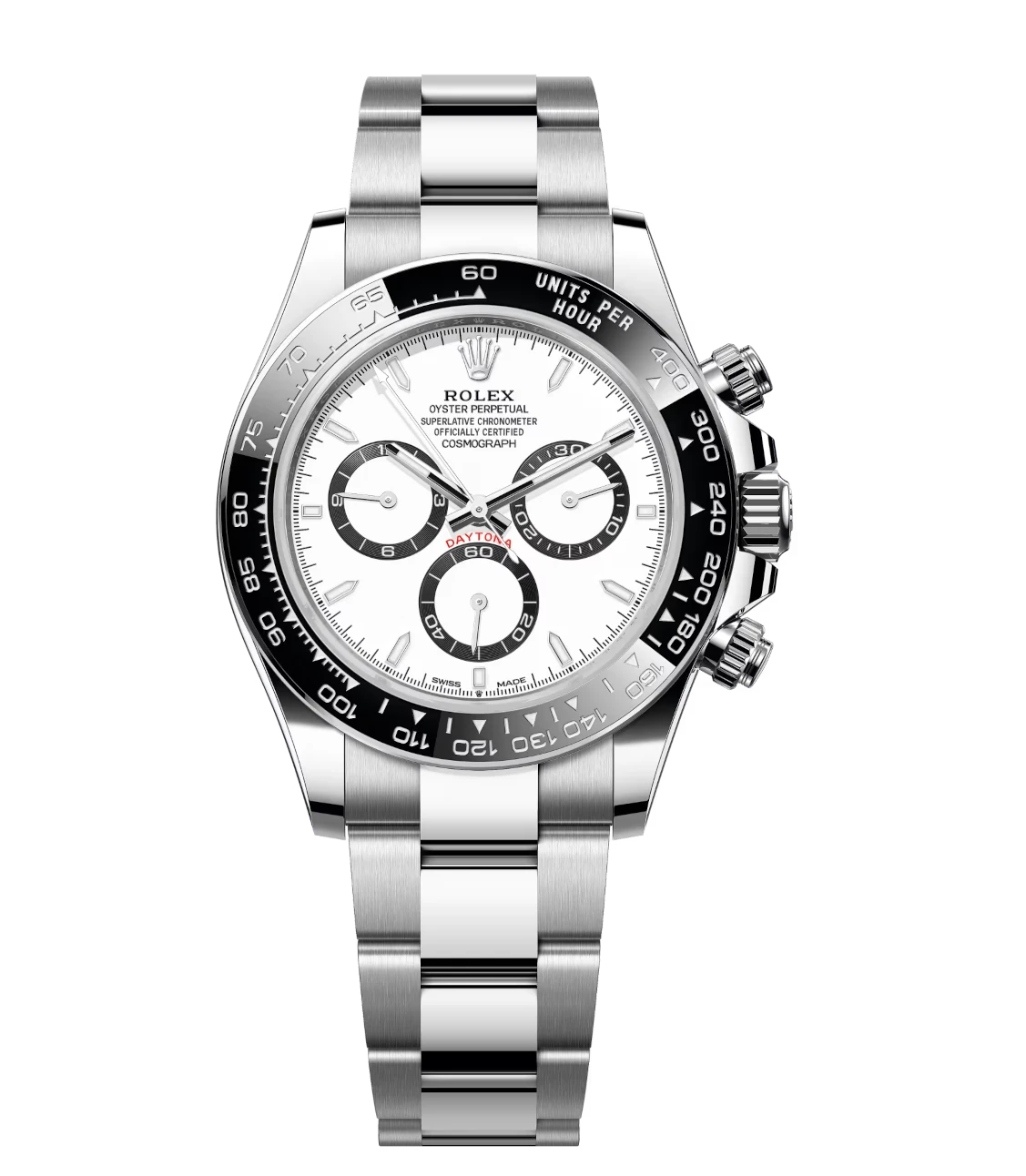 Rolex Cosmograph Daytona 40 Oyster Perpetual Oystersteel white dial Oyster band Reference 126500LN 1 Rolex Cosmograph Daytona 40 Oyster Perpetual Oystersteel white dial Oyster band Reference 126500LN