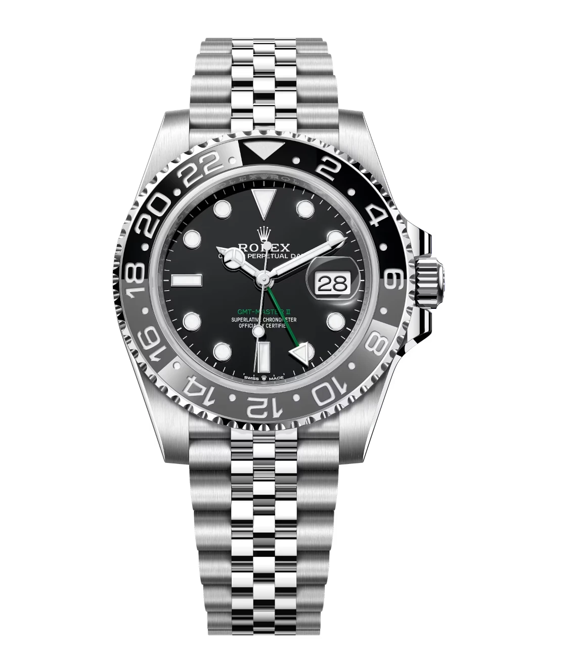 Rolex 2024 GMT-Master II "Bruce Wayne" Oystersteel black dial Jubilee band Reference 126710GRNR 1 Rolex 2024 GMT-Master II "Bruce Wayne" Oystersteel black dial Jubilee band Reference 126710GRNR