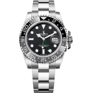 Rolex 2024 GMT-Master II "Bruce Wayne" Oystersteel black dial Oyster band Reference 126710GRNR