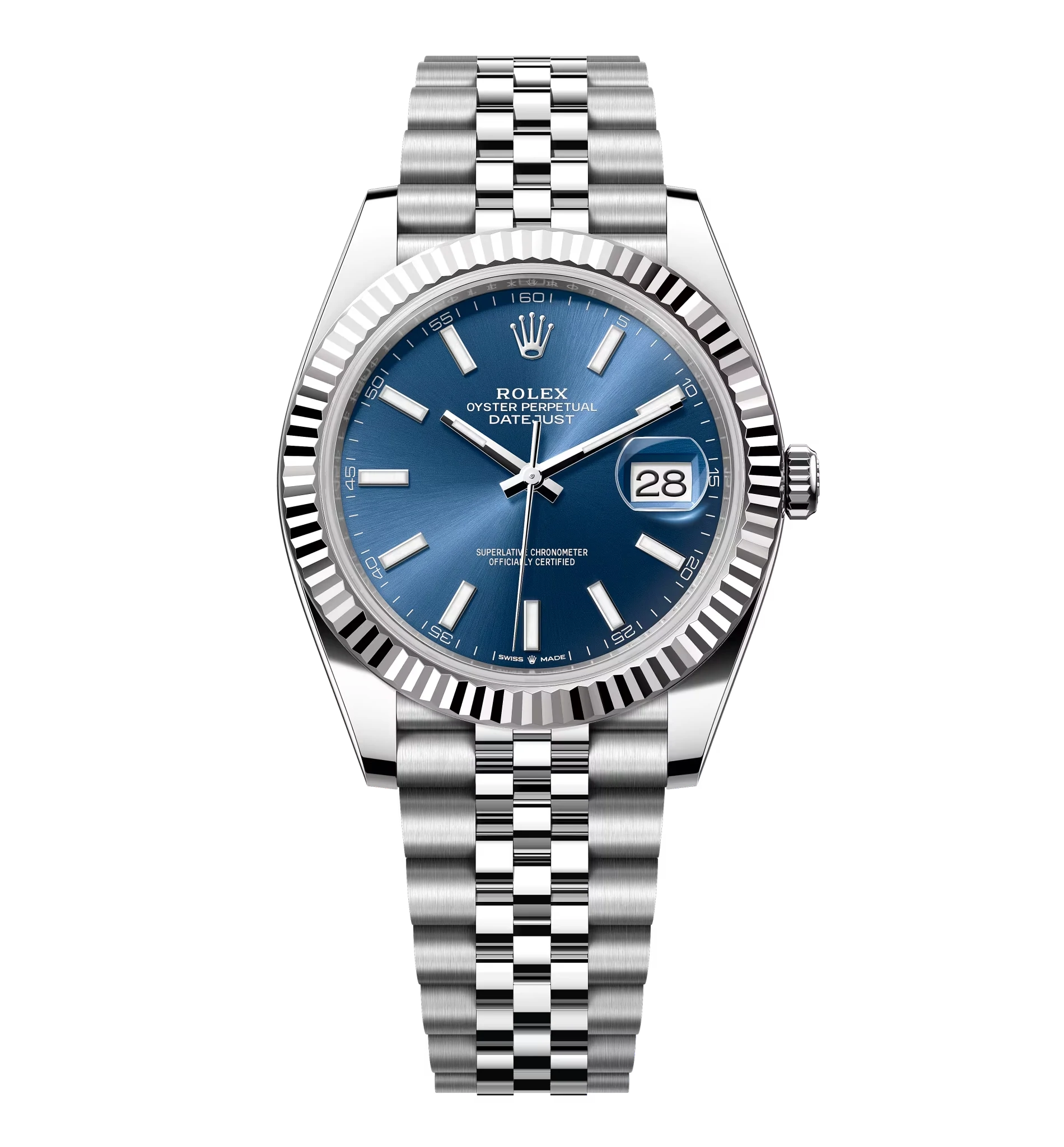 Rolex Datejust 41 Oyster Perpetual Oystersteel and white gold bright blue dial Jubilee band Reference 126334 1 Rolex Datejust 41 Oyster Perpetual Oystersteel and white gold bright blue dial Jubilee band Reference 126334