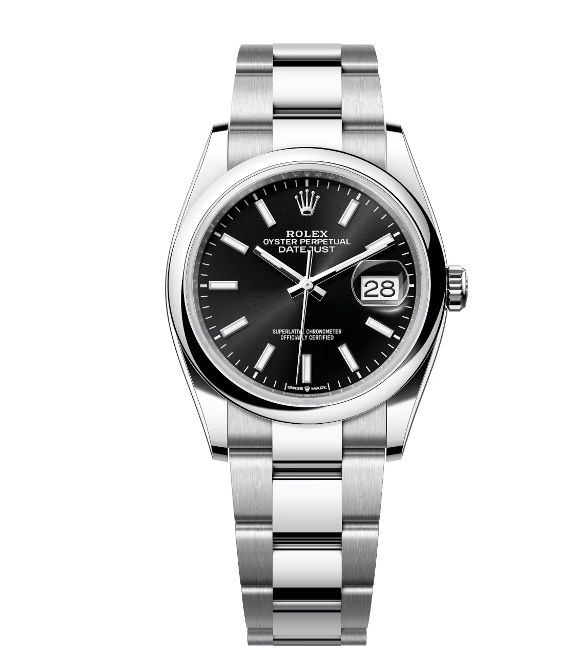 Rolex Datejust 36 Oyster Perpetual Oystersteel bright black dial Oyster band Reference 126200 1 Rolex Datejust 36 Oyster Perpetual Oystersteel bright black dial Oyster band Reference 126200