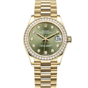 Rolex Datejust 31 Oyster Perpetual Oystersteel and yellow gold dark grey, diamond-set dial Jubilee band Reference 278288RBR