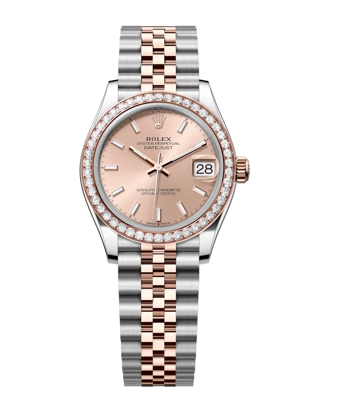 Rolex Datejust 31 Oyster Perpetual Oystersteel and Everose gold rosé-colour dial Jubilee band Reference 278381RBR 1 Rolex Datejust 31 Oyster Perpetual Oystersteel and Everose gold rosé-colour dial Jubilee band Reference 278381RBR