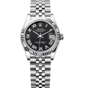 Rolex Datejust 31 Oyster Perpetual Oystersteel and white gold bright black dial Jubilee band Reference 278274