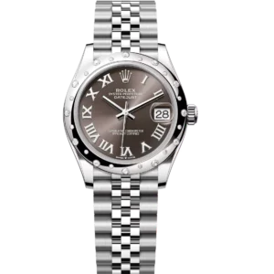 Rolex Datejust 31 Oyster Perpetual Oystersteel and white gold dark grey dial Jubilee band Reference 278344RBR