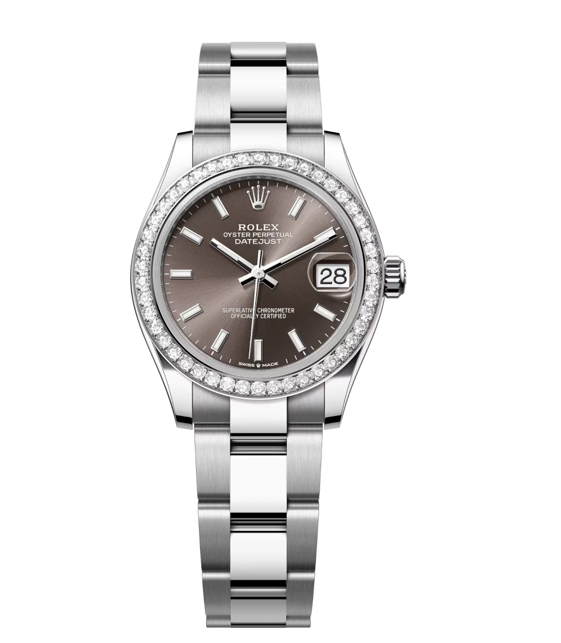 Rolex Datejust 31 Oyster Perpetual Oystersteel and white gold dark grey dial Oyster band Reference 278384RBR 1 Rolex Datejust 31 Oyster Perpetual Oystersteel and white gold dark grey dial Oyster band Reference 278384RBR