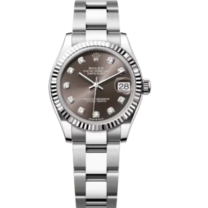 Rolex Datejust 31 Oyster Perpetual Oystersteel and white gold dark grey, diamond-set dial Oyster band Reference 278274