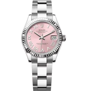 Rolex Datejust 31 Oyster Perpetual Oystersteel and white gold pink dial Oyster band Reference 278274