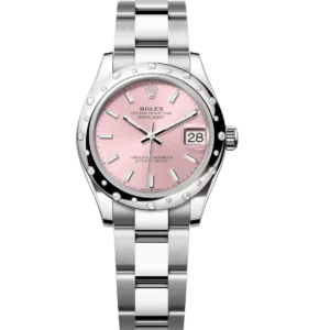 Rolex Datejust 31 Oyster Perpetual Oystersteel and white gold pink dial Oyster band Reference 278344RBR