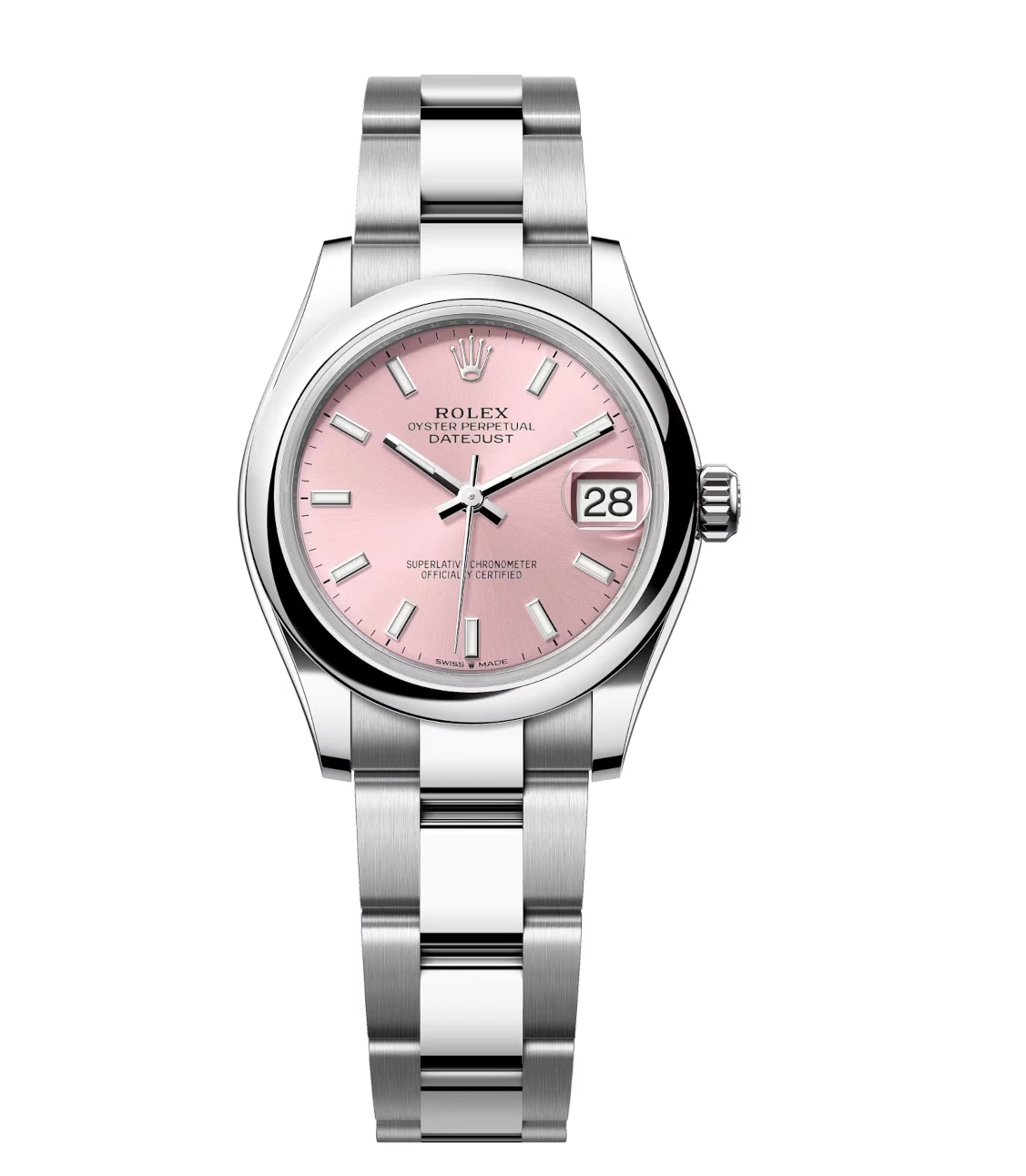 Rolex Lady-Datejust 28 Oyster Perpetual Oystersteel pink dial Oyster band Reference 279160 1 Rolex Lady-Datejust 28 Oyster Perpetual Oystersteel pink dial Oyster band Reference 279160