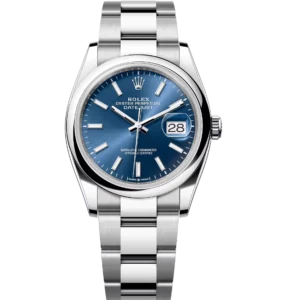 Rolex Datejust 36 Oyster Perpetual Oystersteel and bright blue dial Oyster band Reference 126200