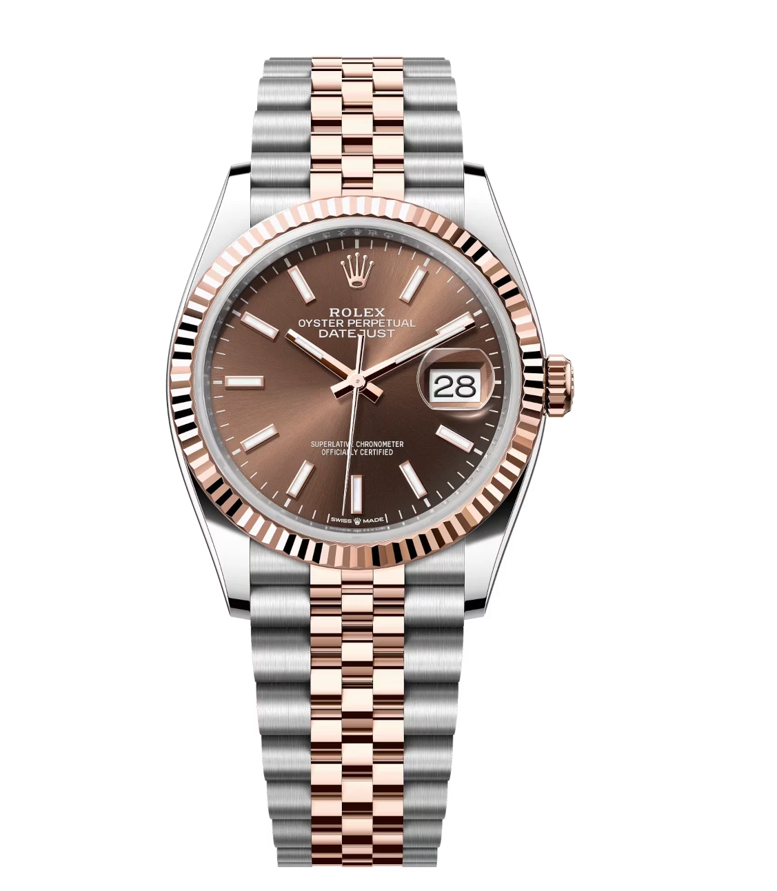 Rolex Lady-Datejust 28 Oyster Perpetual Oystersteel and Everose gold chocolate dial Jubilee band Reference 279171 1 Rolex Lady-Datejust 28 Oyster Perpetual Oystersteel and Everose gold chocolate dial Jubilee band Reference 279171