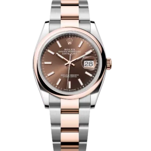 Rolex Lady-Datejust 28 Oyster Perpetual Oystersteel and Everose gold chocolate dial Oyster band Reference 279161
