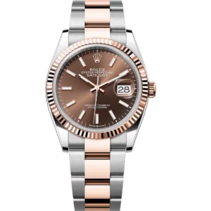 Rolex Datejust 36 Oyster Perpetual Oystersteel and Everose gold chocolate dial Oyster band Reference 126231