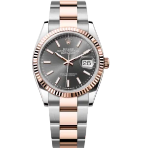 Rolex Datejust 36 Oyster Perpetual Oystersteel and Everose gold slate dial Oyster band Reference 126231