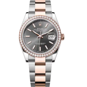 Rolex Datejust 36 Oyster Perpetual Oystersteel and Everose gold slate dial Oyster band Reference 126281RBR