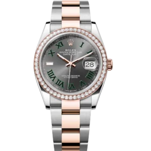 Rolex Datejust 36 Oyster Perpetual Oystersteel and Everose gold slate dial Oyster band Reference 126281RBR