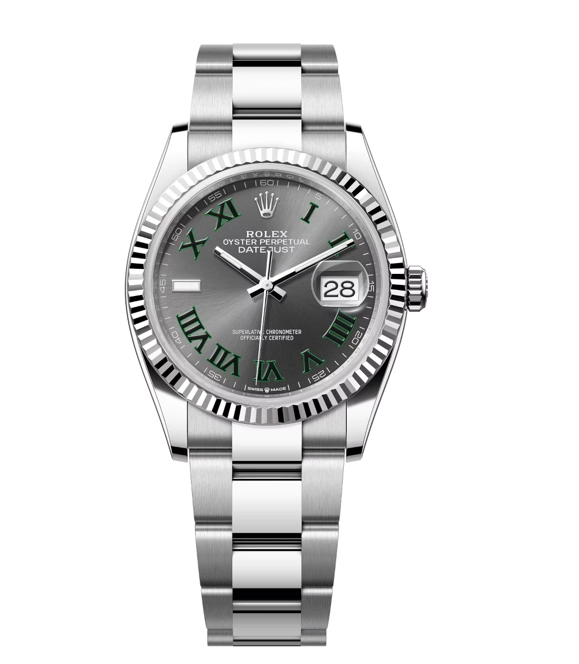 Rolex Datejust 36 Oyster Perpetual Oystersteel and white gold slate dial Oyster band Reference 126234 1 Rolex Datejust 36 Oyster Perpetual Oystersteel and white gold slate dial Oyster band Reference 126234