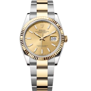 Rolex Datejust 36 Oyster Perpetual Oystersteel and yellow gold champagne-colour dial Oyster band Reference 126233