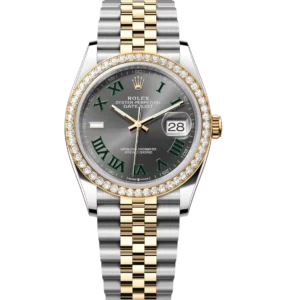 Rolex Datejust 36 Oyster Perpetual Oystersteel and yellow gold slate dial Jubilee band Reference 126283RBR