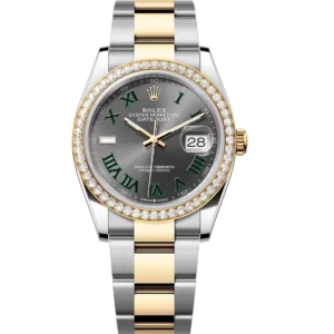 Rolex Datejust 36 Oyster Perpetual Oystersteel and yellow gold slate dial Oyster band Reference 126283RBR