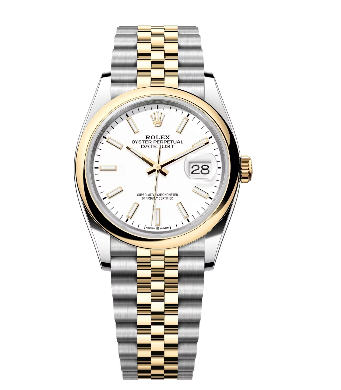Rolex Datejust 36 Oyster Perpetual Oystersteel and yellow gold white dial Jubilee band Reference 126203 1 Rolex Datejust 36 Oyster Perpetual Oystersteel and yellow gold white dial Jubilee band Reference 126203
