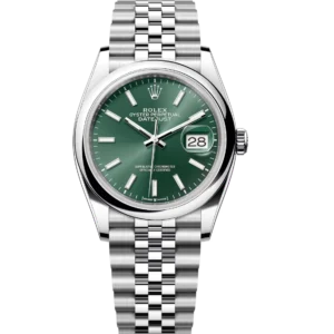 Rolex Datejust 31 Oyster Perpetual Oystersteel mint green dial Jubilee band Reference 278240