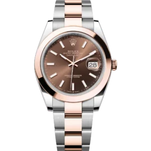 Rolex Datejust 41 Oyster Perpetual Oystersteel and Everose gold chocolate dial Oyster band Reference 126301