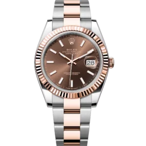 Rolex Datejust 41 Oyster Perpetual Oystersteel and Everose gold chocolate dial Oyster band Reference 126331