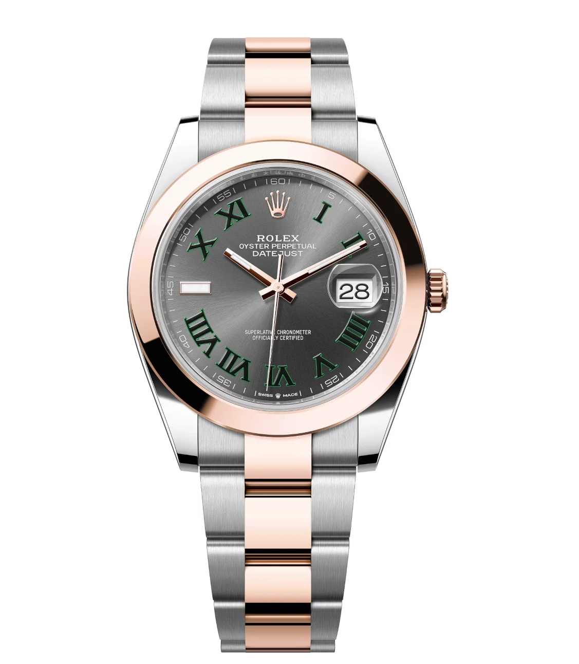 Rolex Datejust 36 Oyster Perpetual Oystersteel and Everose gold slate dial Oyster band Reference 126201 1 Rolex Datejust 36 Oyster Perpetual Oystersteel and Everose gold slate dial Oyster band Reference 126201