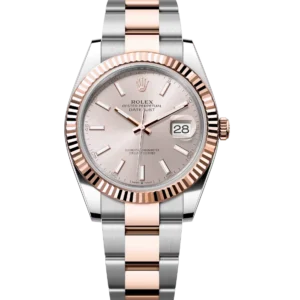 Rolex Datejust 41 Oyster Perpetual Oystersteel and Everose gold Sundust dial Oyster band Reference 126331