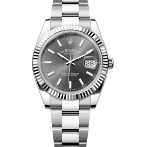 Rolex Datejust 41 Oyster Perpetual Oystersteel and white gold slate dial Oyster band Reference 126334