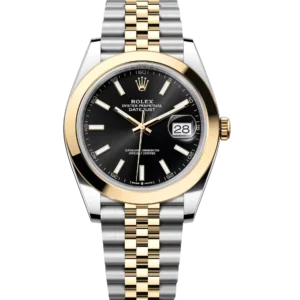 Rolex Datejust 41 Oyster Perpetual Oystersteel and yellow gold bright black dial Jubilee band Reference 126303