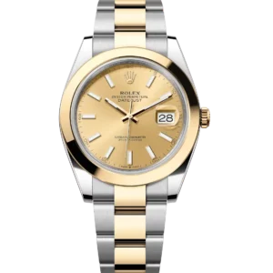 Rolex Datejust 41 Oyster Perpetual Oystersteel and yellow gold champagne-colour dial Oyster band Reference 126303