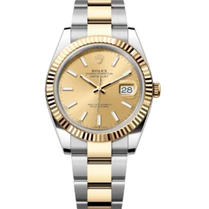 Rolex Datejust 41 Oyster Perpetual Oystersteel and yellow gold champagne-colour dial Oyster band Reference 126333