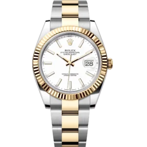 Rolex Datejust 41 Oyster Perpetual Oystersteel and yellow gold white dial Oyster band Reference 126333