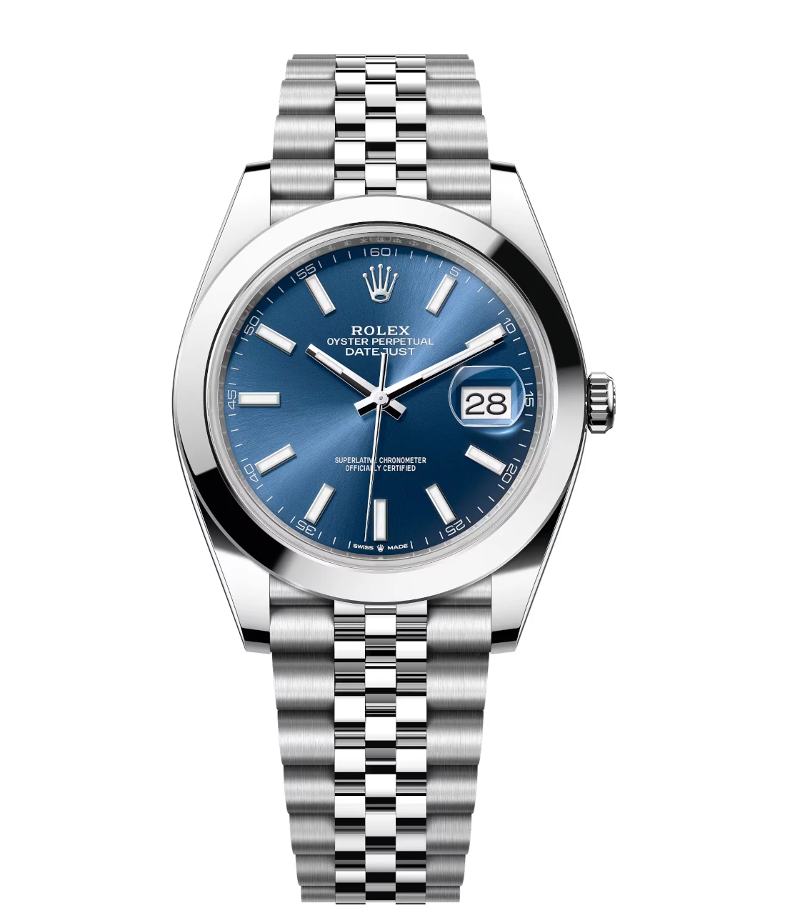 Rolex Datejust 41 Oyster Perpetual Oystersteel bright blue dial Jubilee band Reference 126300 1 Rolex Datejust 41 Oyster Perpetual Oystersteel bright blue dial Jubilee band Reference 126300