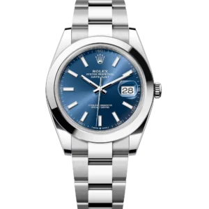 Rolex Datejust 41 Oyster Perpetual Oystersteel bright blue dial Oyster band Reference 126300